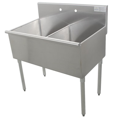 Advance Tabco 4-2-36-X 2-Compartment Scullery Sink with Square Corners