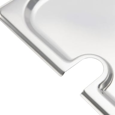 Browne Foodservice 575599 Notched S/S 1/9 Size Food Pan Lid w/ Handle