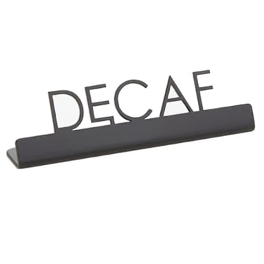 American Metalcraft SBD5 Black S/S 5" x .75" Decaf Sign