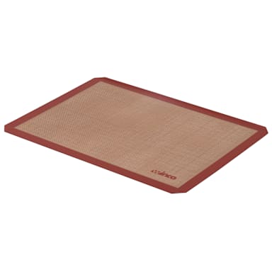 Winco SBS-24 Red Silicone 24-1/2" x 16-3/8" Baking Mat