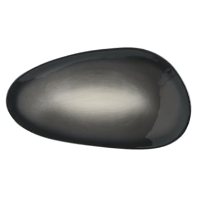 Libbey - Formerly World Tableware PEB-9-O Pebblebrook Obsidian 13.5 x 7.5 Tray