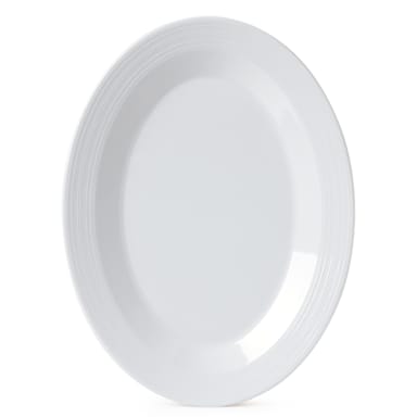 G.E.T. PT-129-MN-W Minski White 12" x 9" Oval Platter - Dozen
