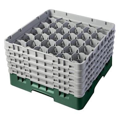 Cambro 30S958119 Green 30 Cmpt Glass Rack with 10-1/8" Max Height