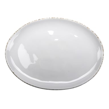 G.E.T. CS-1511-UM Urban Mill Cream 15" x 11" Oval Platter - 6 / CS
