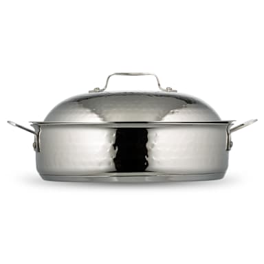 Bon Chef 60001HF Hammered S/S 4 Quart Cucina Saute Pan