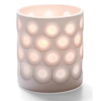 Hollowick 6207D Botique White Dots 2.875"Dia x 3.125"H Votive