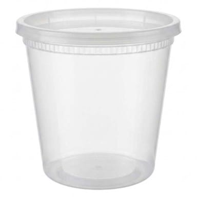 Darling Foodservice Clear 24 Ounce Deli Container with Lid