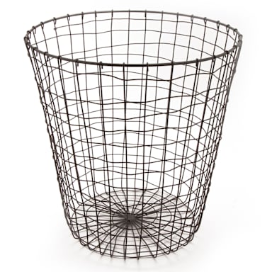 G.E.T. WB-312-MG Breeze Gun Metal Gray 15-3/4"Dia x 18"H Wire Basket