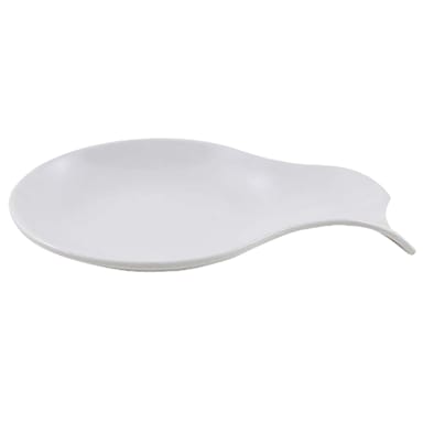 Elite Global Solutions M5511-W White Melamine 10 x 5.5 x 1" Spoon Rest