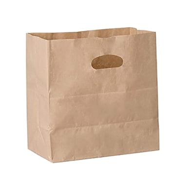 Darling Foodservice Kraft 11 x 6 x 11" Bag with Handle