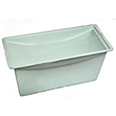 Parade Plastics W1501260 White 7.5" x 3.5" x 6" Ice Bin