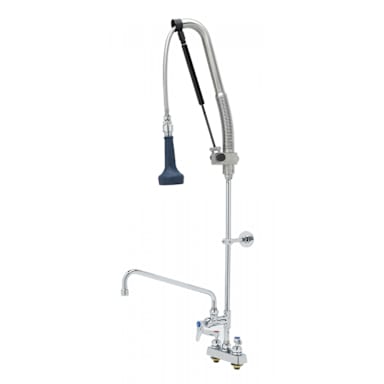 T & S Brass B-5110-12-CRB8P Pull-Down Pre-Rinse Unit with 4" Faucet