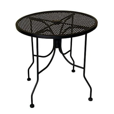 American Table and Seating ALM30 Black 30" Table with Umbrella Hole