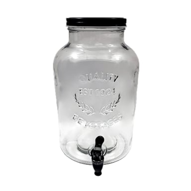 TableCraft 10090 Glass 2 Gallon Beverage Dispenser with Ice Core