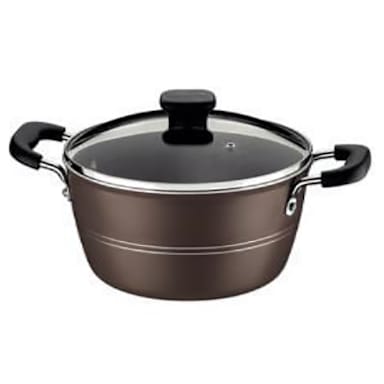Darling Foodservice Aluminum Non-Stick 6 Quart Stock Pot with Lid