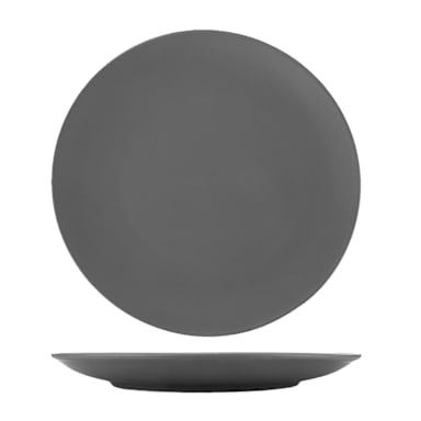 Int'l Tableware TN-21-MG Torino Matte Gray 12" Coupe Plate