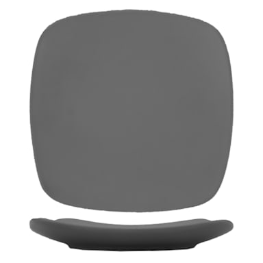 Int'l Tableware QP-9-MG Matte Gray Quad Square 9-3/4" Plate