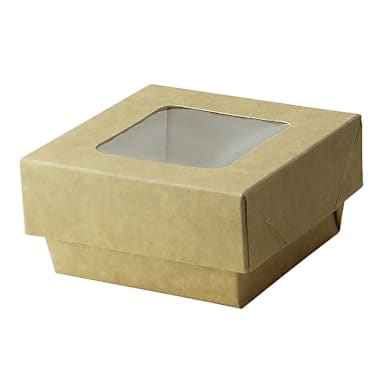 PackNWood 210KRAYB85 7 Ounce Kraft Box with Window Lid