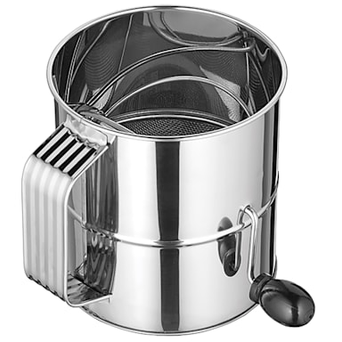 Winco RFS-8 Stainless Steel 8-Cup Rotary Flour Sifter