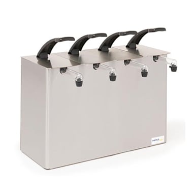 Nemco 10964 S/S Quadruple Condiment Pump for 1.5 Gallon Pouch