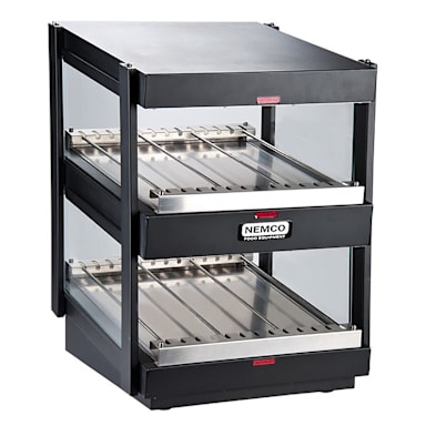 Nemco 6480-18-B Black 18" Horizontal Heated Shelf Merchandiser