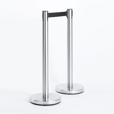 American Metalcraft RBSS S/S Barrier System Set with 2 Poles/Bases