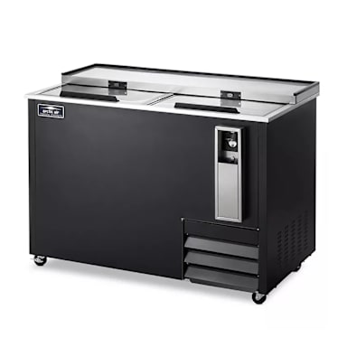 Arctic Air AUB50R Black 50" Bottle Cooler with Casters
