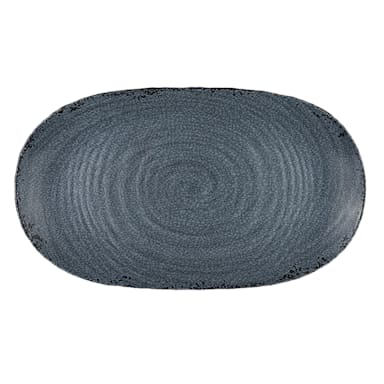 Steelite 7184TM076 Pompeii Melamine Slate 14" x 8" Platter