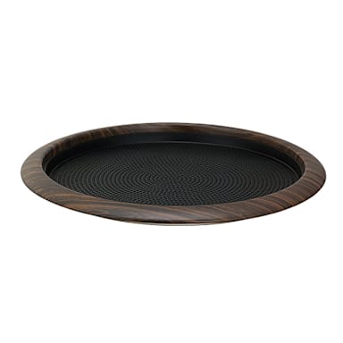 Service Ideas TR1412RIDW Dark Wood Natural Elements 14" Beverage Tray