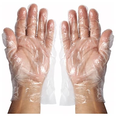 Winco GLP-L Large Disposable Poly Gloves