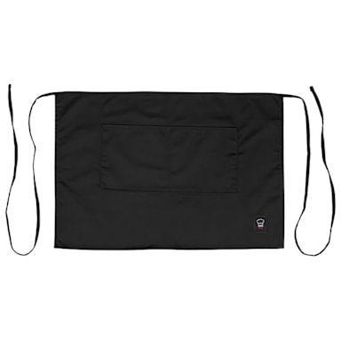 Winco WA-2819K Signature Chef 19 x 28" Black Bistro Half Length Apron