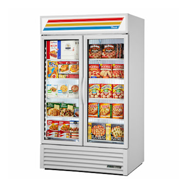 True GDM-43F-HC~TSL01 115V 2-Section Freezer Merchandiser