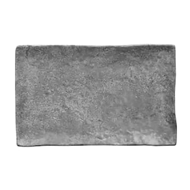 EGS D61014RC-CO Basalt Coal 10.25 x 6.5 x 1.25" Plate - 6 / CS