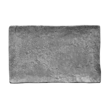 EGS D71238RC-CO Basalt Coal 12 x 7 x 1.375" Rectangular Plate - 6 / CS
