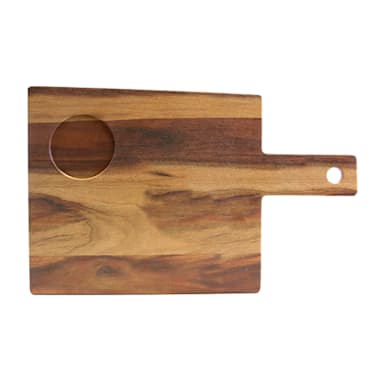 EGS M109RC-HW Fo Bwa Hickory Wood 10" x 9" Serving Board w/ 4" Handle