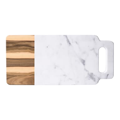 EGS M715RCM-HWC Sierra Hickory Wood/Marble 15" x 7" Board with Handle