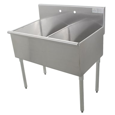 Advance Tabco 4-42-48-X 24" x 24" x 13" Deep 2-Compartment Sink