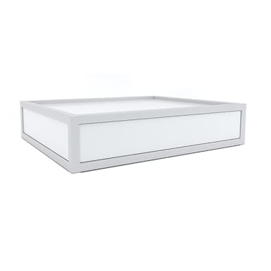 DisplayDispensary.com DDBRLWHT Large Brandable Riser with Inset Top