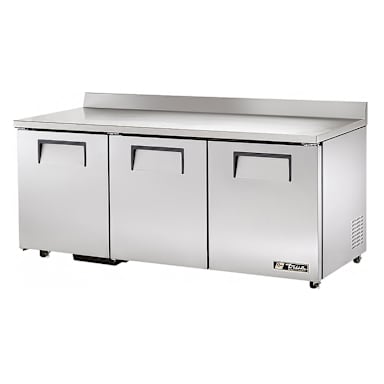 True Food Service TWT-72-HC S/S 3-Section Worktop Refrigerator