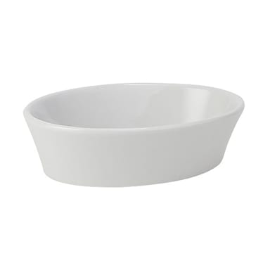 Tuxton BPK-060 Bright White 7 Ounce Oval Baker