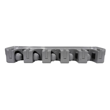 Winco MHH-5 ABS Plastic 5-Slot 16" Broom / Mop Rack