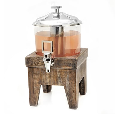 D.W Haber DW04JLWDAG Ash Gray 4 Quart Dispenser/Juicer with Ice Tube