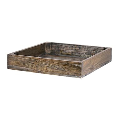 D.W Haber DWFBWDBASK2SAG Fusion Ash Gray Wood 14" Display Basket