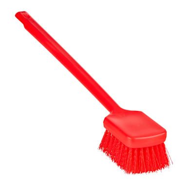 Remco 410814 ColorCore Red Long Handle Stiff Scrub Brush