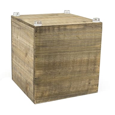 FOH RWA013NAW20 Rustic Wood 8.25" x 8.25" x 8.75" Cube Riser - 2 / CS