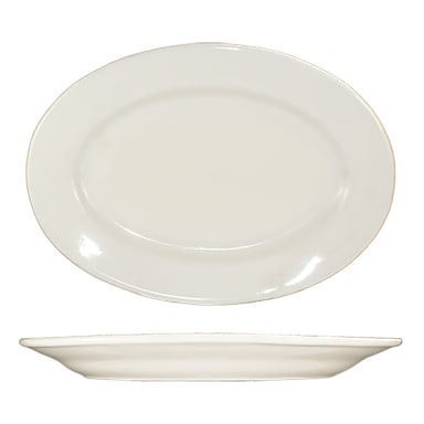 Int'l Tableware RO-34 Roma American White 9.25 x 6.4 Platter