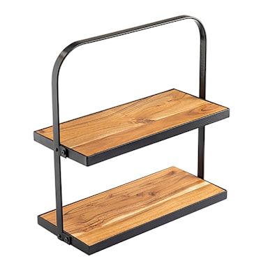 TableCraft 10718 Collapsible 17.5" x 8" x 18" 2-Tier Display Stand