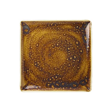 Steelite 12020553 Vesuvius Amber Square 10-5/8" Plate - 6 / CS
