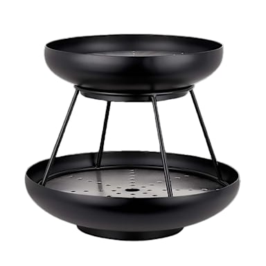 Steelite 5856JX62 Black 11-1/2"D x 10"H 2-Tier Seafood Stand
