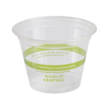 World Centric CP-CS-9Q Clear Squat 9 Ounce Cold Cup - 1000 / CS